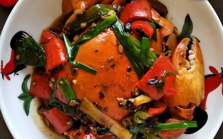 Kepiting Tumis Daun Bawang