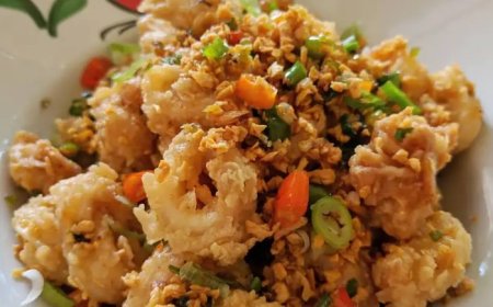 Cumi Goreng Tepung Sambal Hijau