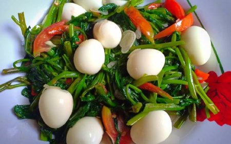 Kangkung Cah Telur Puyuh