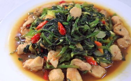 Kangkung Tumis Daging Ayam