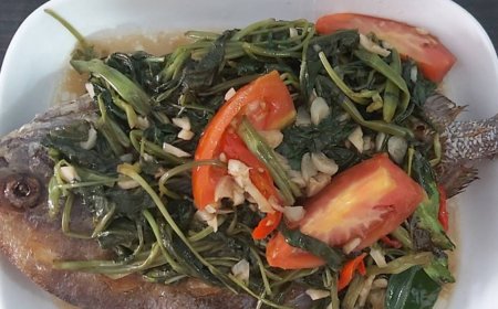 Kangkung Cah Ikan Kakap