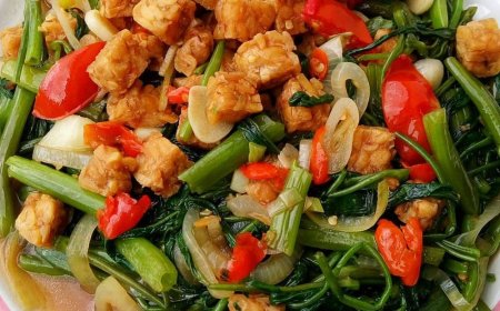 Sayur Kangkung Tumis Tempe Orek