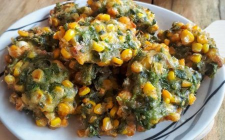 Perkedel Jagung Bayam