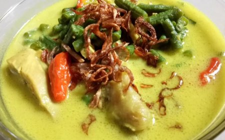 Opor Ayam Kentang Kacang Panjang