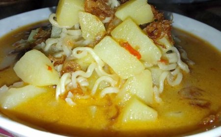 Mie Kuah Kentang Sayur