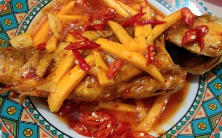 Ikan Kakap Goreng Saus Mangga