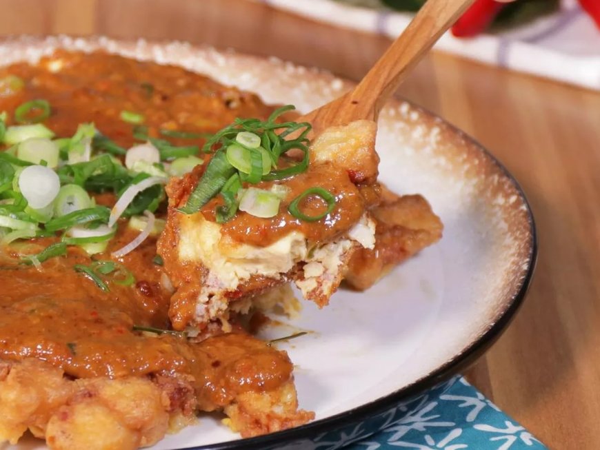 Udang Tahu Saus Kacang