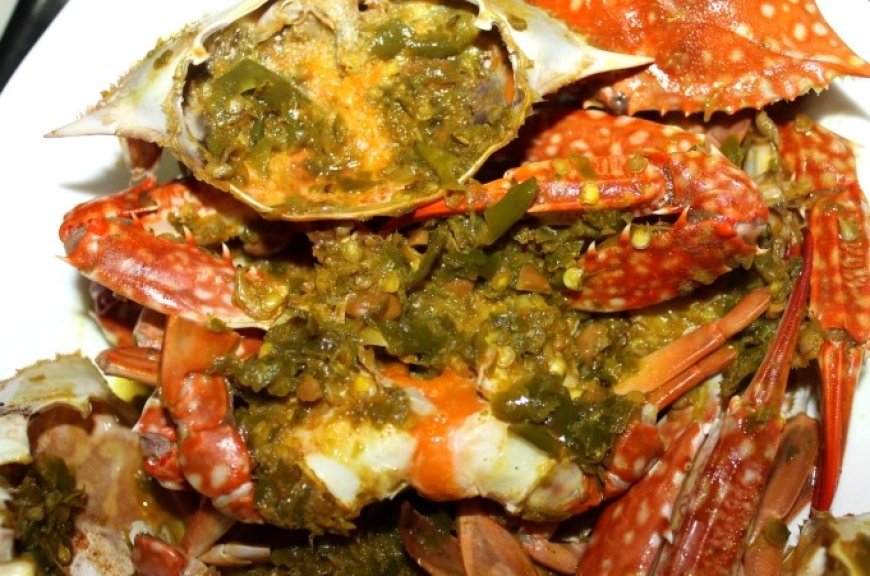 Kepiting Saus Cabe Ijo Pedas