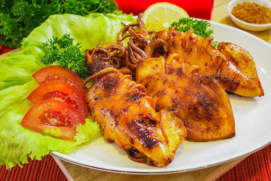 Cumi Panggang Saus Keju