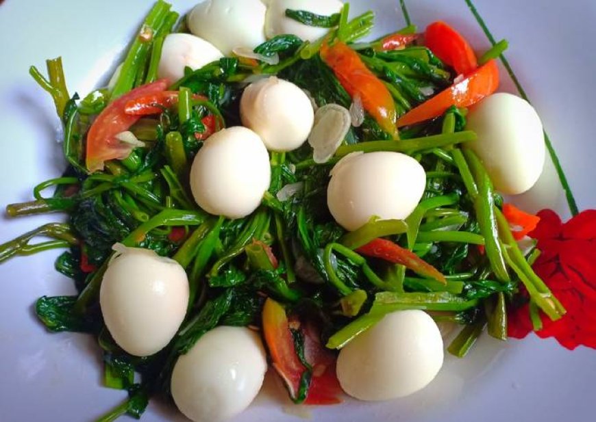 Kangkung Cah Telur Puyuh