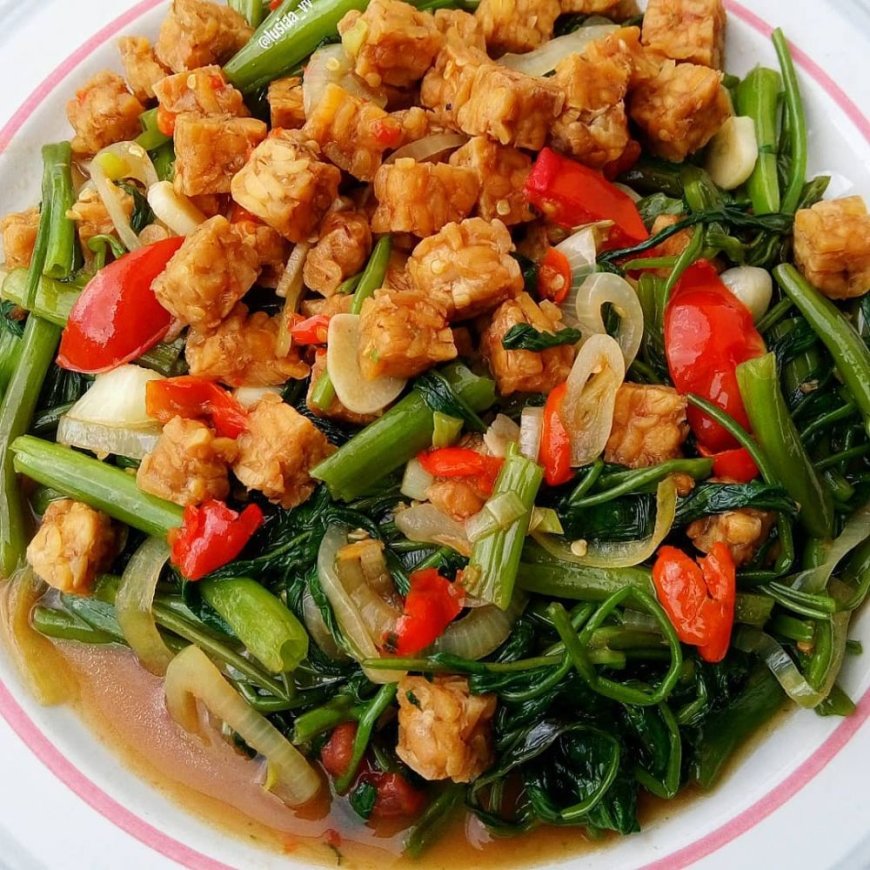 Sayur Kangkung Tumis Tempe Orek