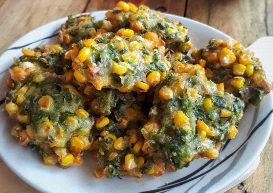 Perkedel Jagung Bayam