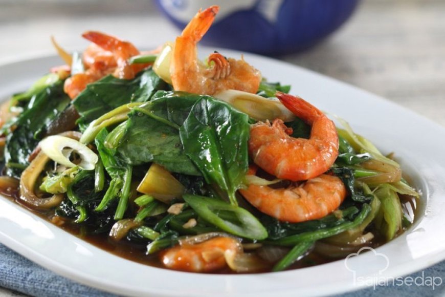Sayur Tumis Udang Bayam
