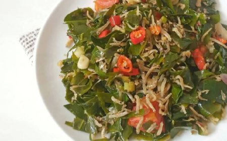 Sarden Tumis Daun Melinjo