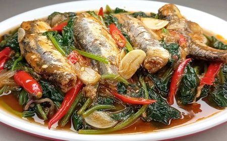 Sarden Tumis Daun Singkong