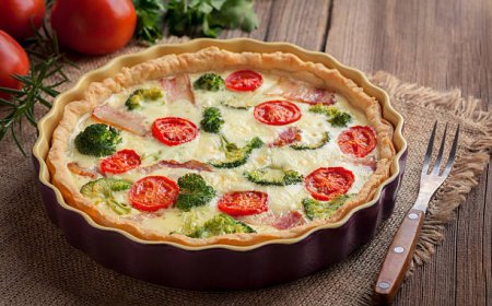 Quiche brokoli dengan bacon