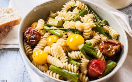 Salad pasta brokoli dengan dressing balsamic