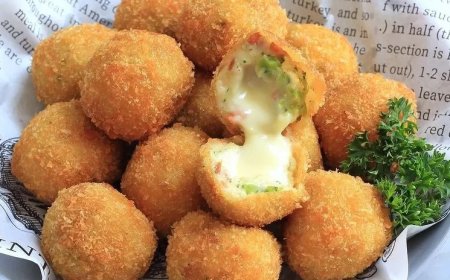 Brokoli dan keju bola-bola goreng