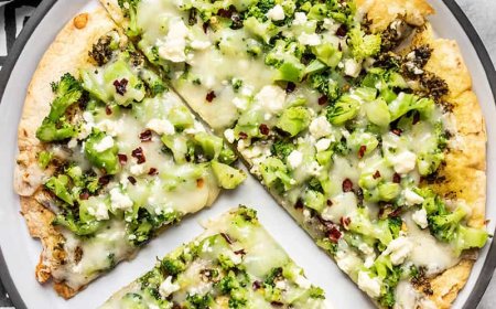 Brokoli pesto pizza