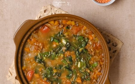 Labu kuning dan kacang lentil stew