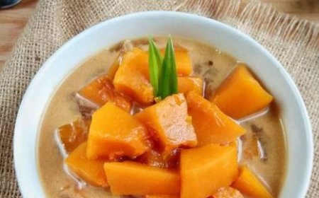 Labu kuning dan kacang hijau stir-fry