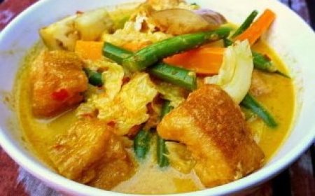 Labu kuning dan daging ayam sweet and sour