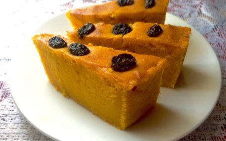 Kue Labu Kunyit dan Blueberry