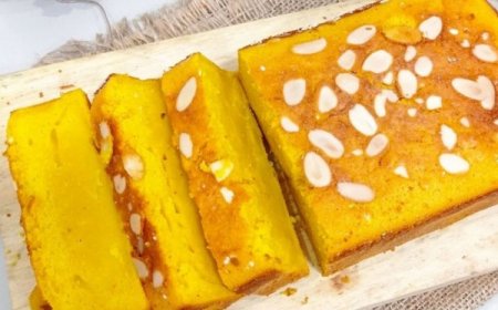 Kue Labu Kunyit dan Hazelnut
