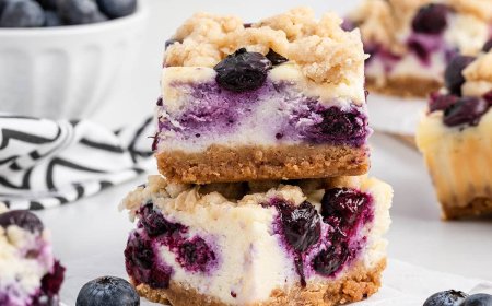 Blueberry-Lemon Cheesecake Bars