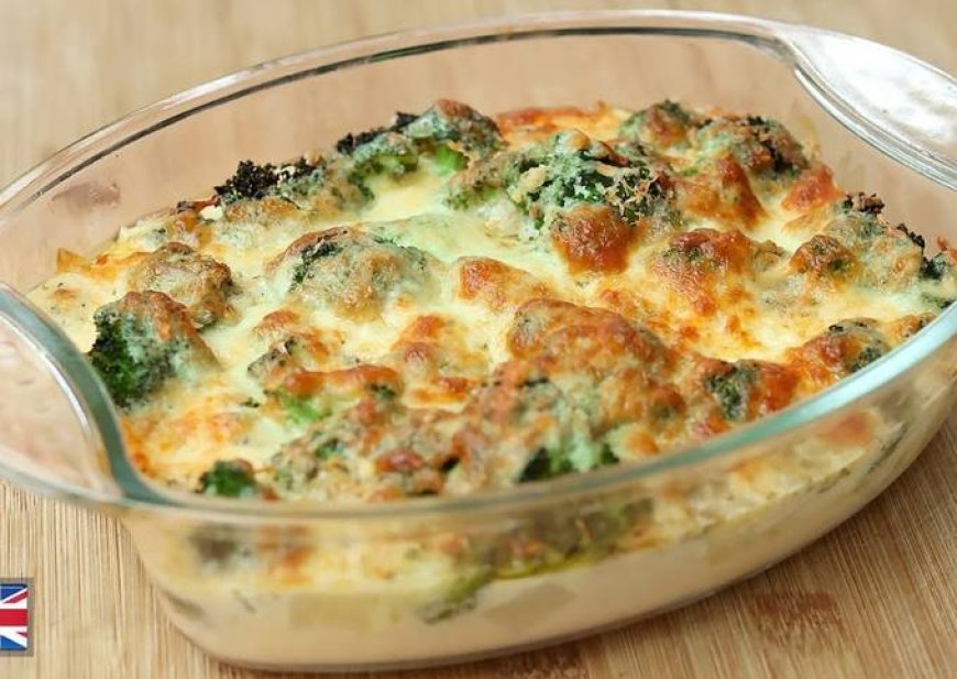 Brokoli panggang dengan keju parmesan