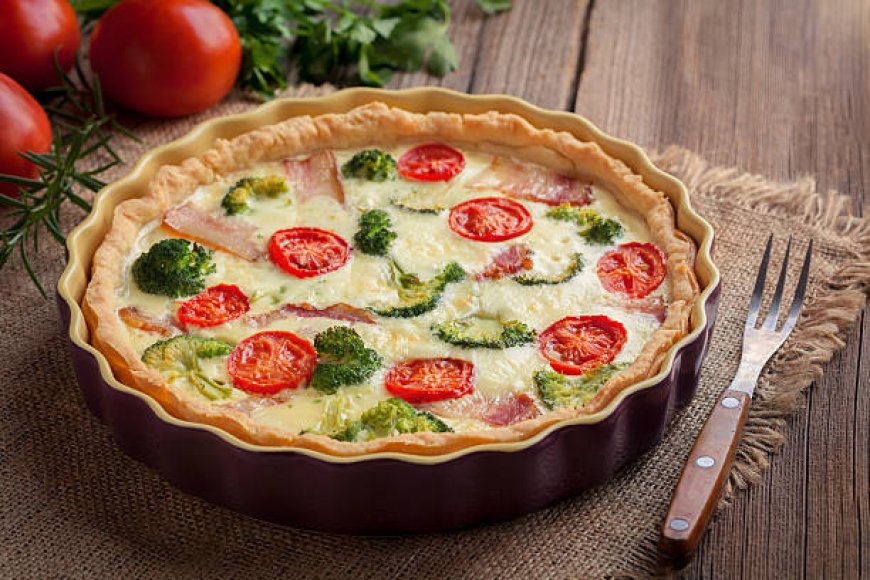 Quiche brokoli dengan bacon