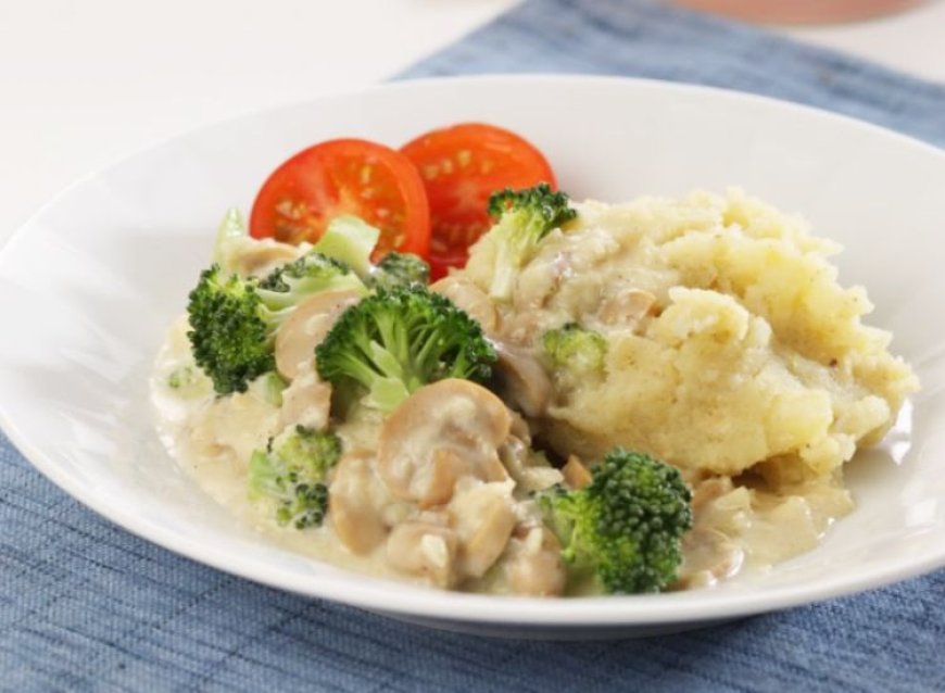 Brokoli dan kentang tumbuk