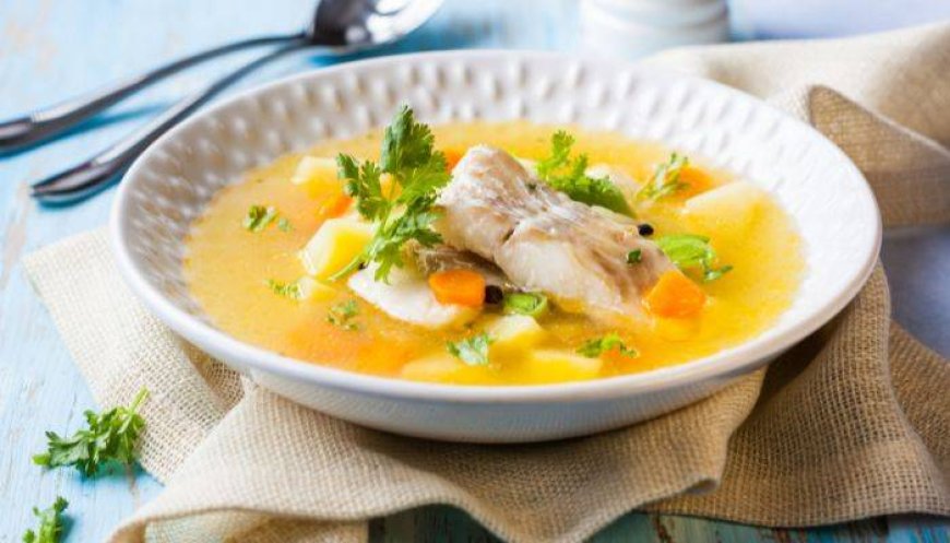 Labu kuning dan ikan cod kukus