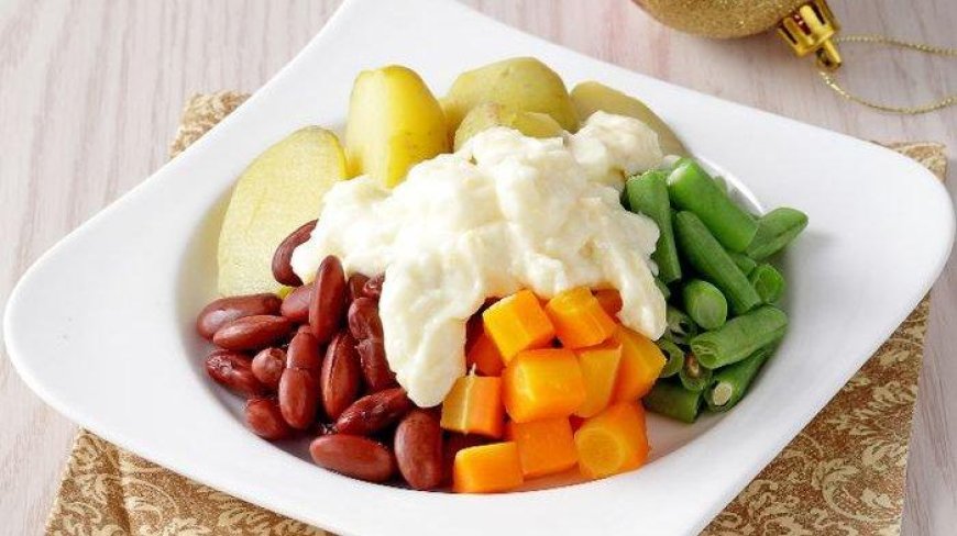 Labu kuning dan kacang merah salad salsa