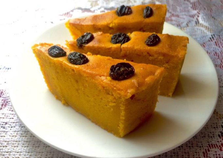 Kue Labu Kunyit dan Blueberry