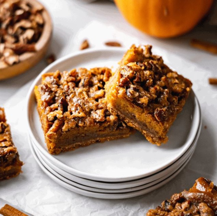 Pumpkin Turmeric Pecan Bars