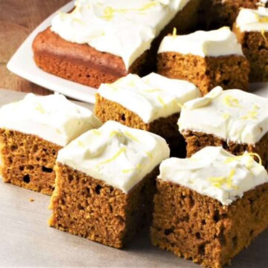 Kue Labu Kunyit dan Cream Cheese Frosting