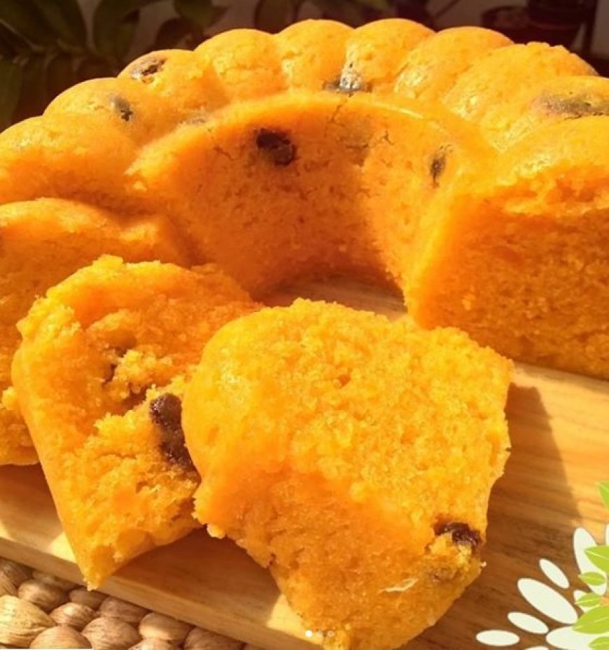 Kue Labu Kunyit dan Cranberry Orange