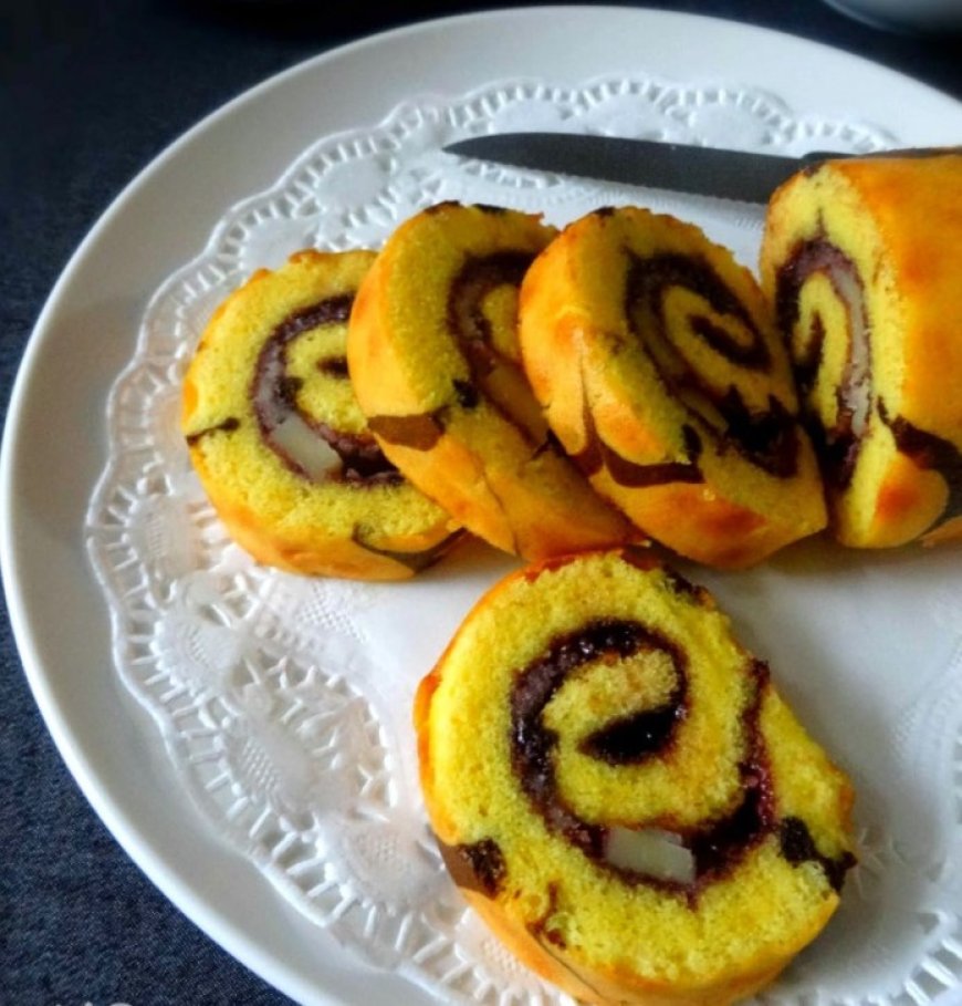 Bolu Gulung Lemon Blueberry