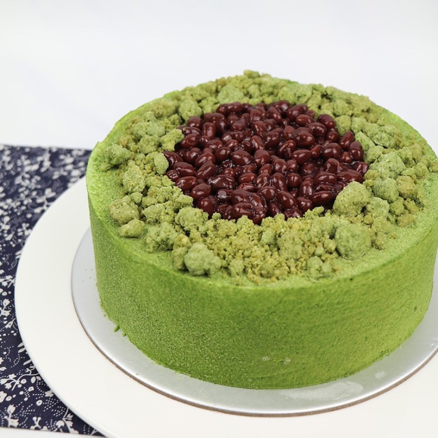 Bolu Almond Matcha Red Bean