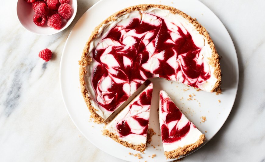 Raspberry Swirl Cheesecake