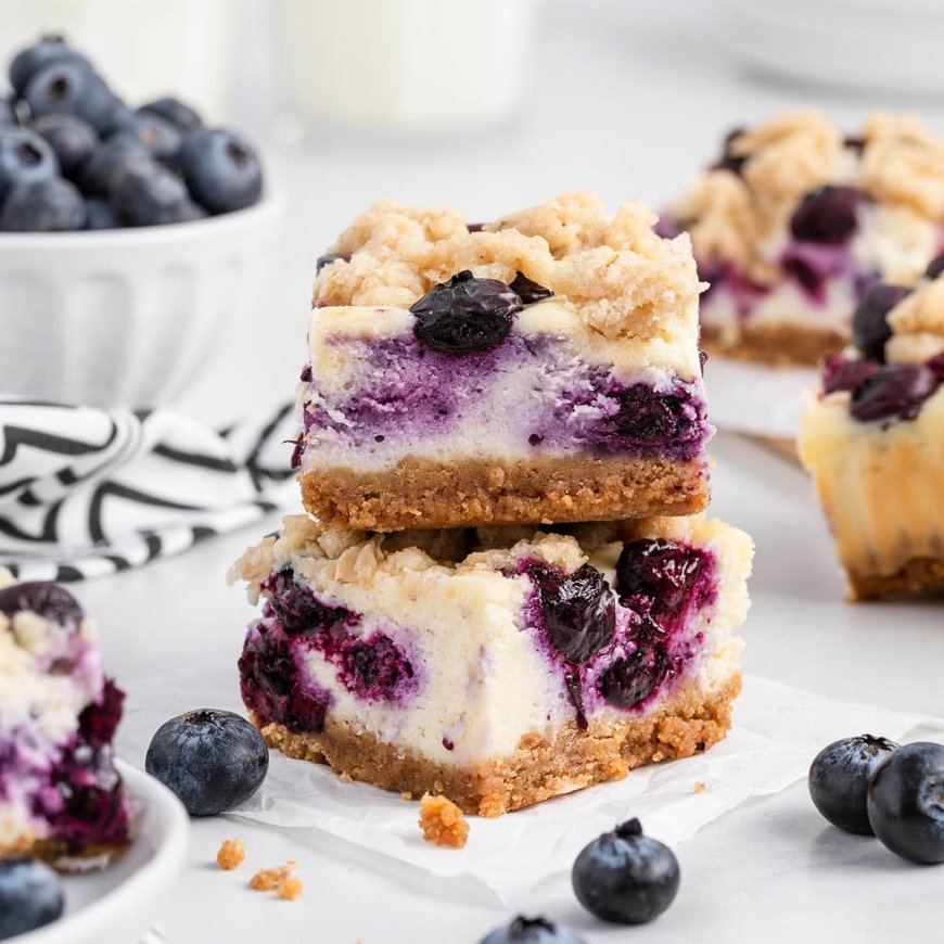 Blueberry-Lemon Cheesecake Bars
