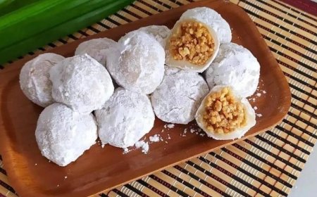 Mochi kacang merah isi kacang merah