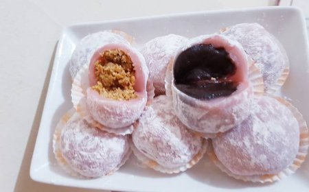Mochi cokelat kacang