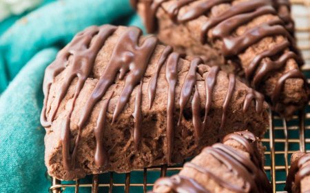 Scones Cokelat Dark dan Mint