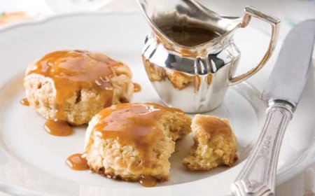 Scones Apel Hijau dan Karamel