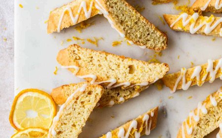 Biscotti almond dan lemon zest