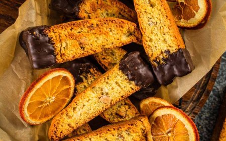 Biscotti orange dan cokelat