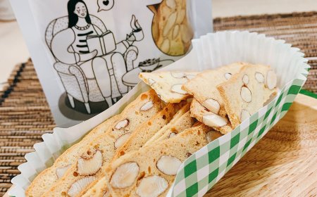 Biscotti almond dan ara