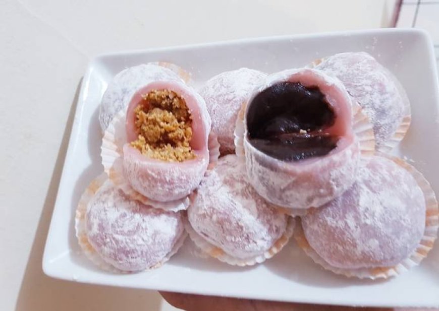 Mochi cokelat kacang